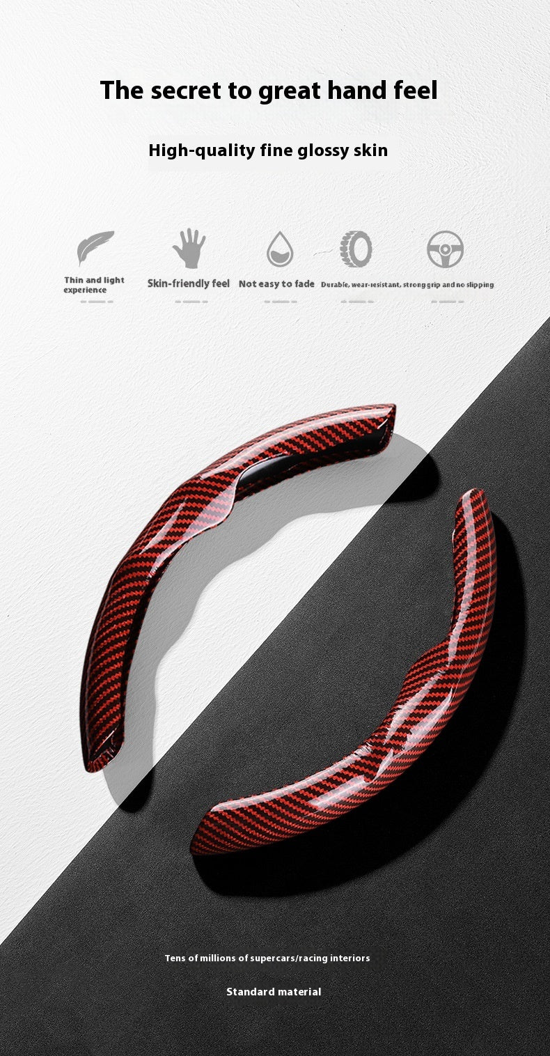 Glossy Carbon Fiber Car Steering Wheel Cover