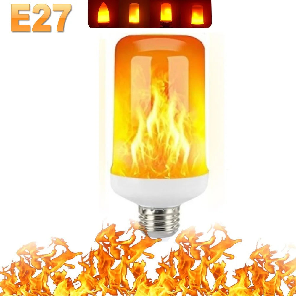 B22/E27 LED Flame Light Bulb – 4 Modes Fire Effect