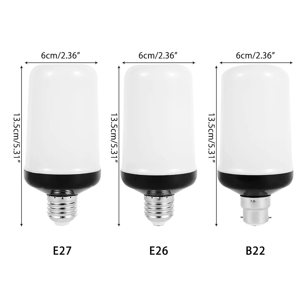 B22/E27 LED Flame Light Bulb – 4 Modes Fire Effect