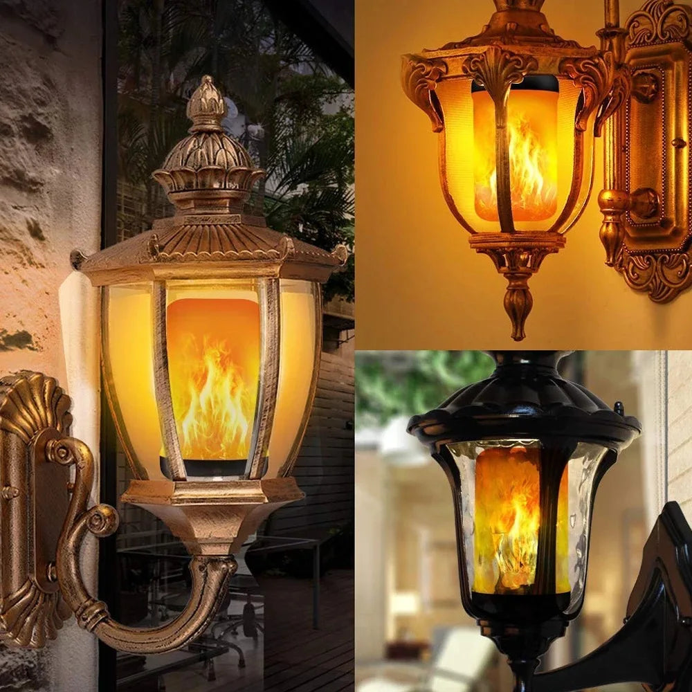 B22/E27 LED Flame Light Bulb – 4 Modes Fire Effect