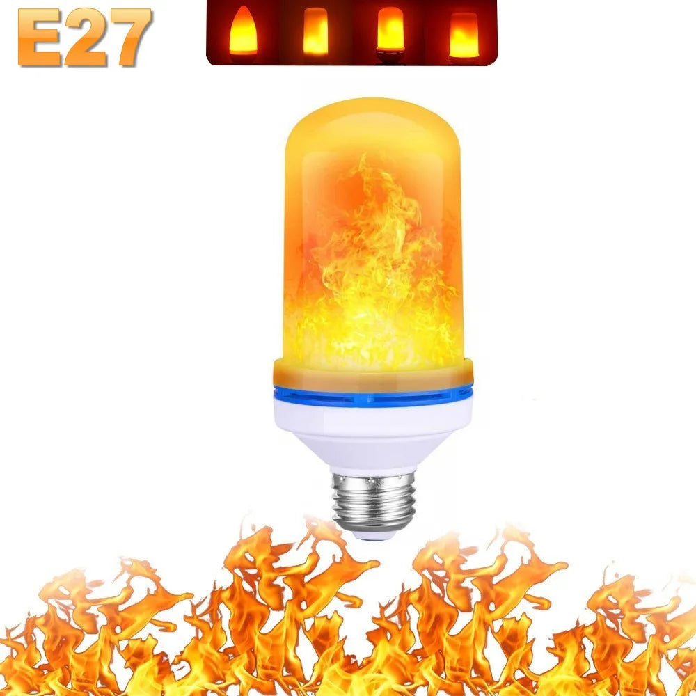 B22/E27 LED Flame Light Bulb – 4 Modes Fire Effect