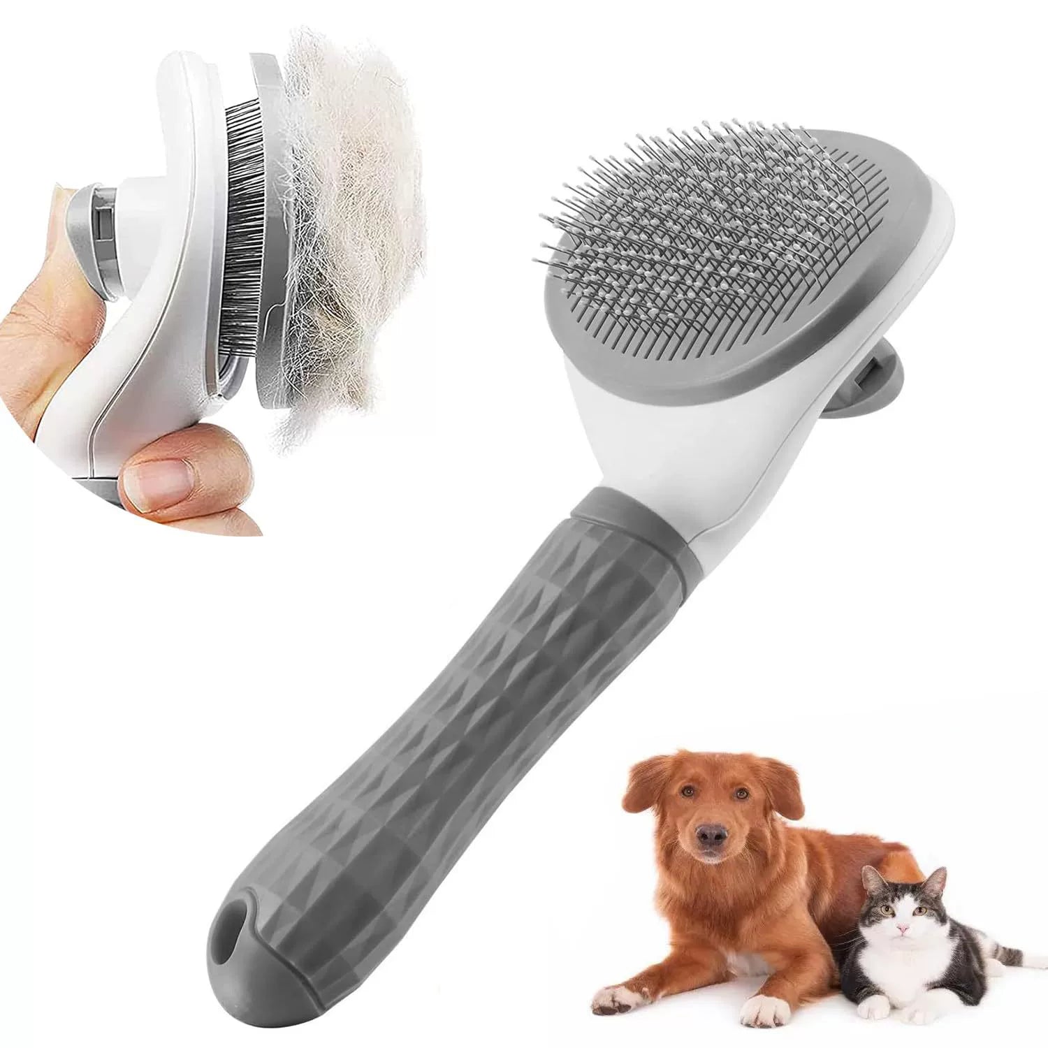 Electric Pet Massage Comb – One-Touch Spray Grooming Brush