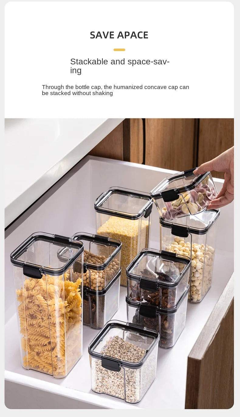 Plastic Sealed Jars Set