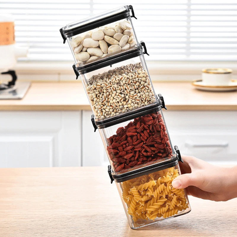 Plastic Sealed Jars Set