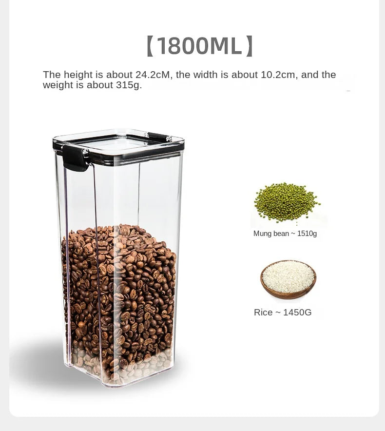 Plastic Sealed Jars Set