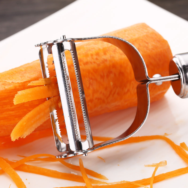 Stainless Steel Julienne Peeler – Vegetable & Fruit Grater Slicer Tool