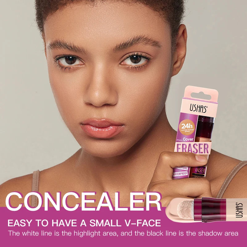 USHAS 12 Color Liquid Concealer - Moisturizing, Long-Lasting, and Lightweight