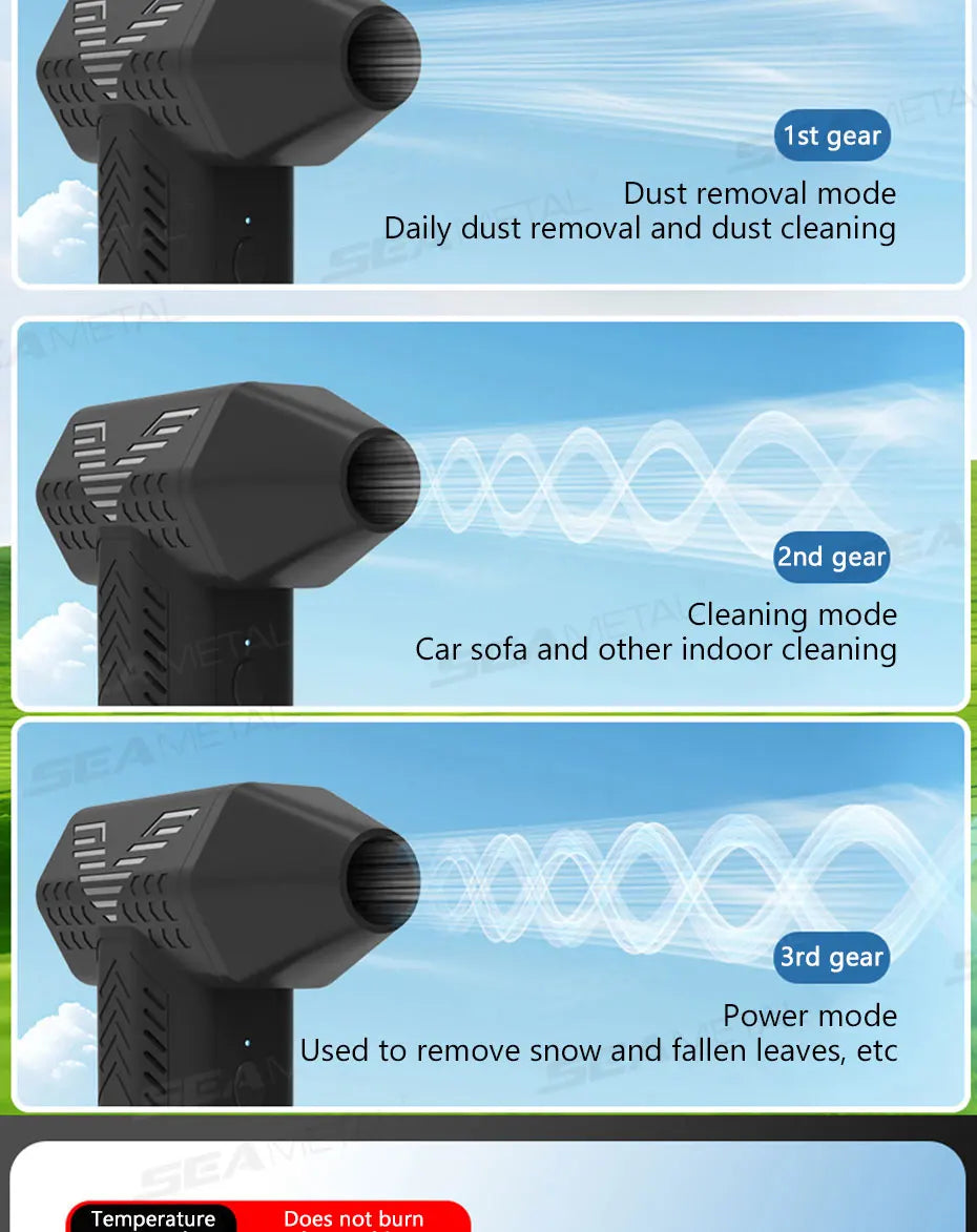Electric Air Duster - Rechargeable Mini Turbo Blower