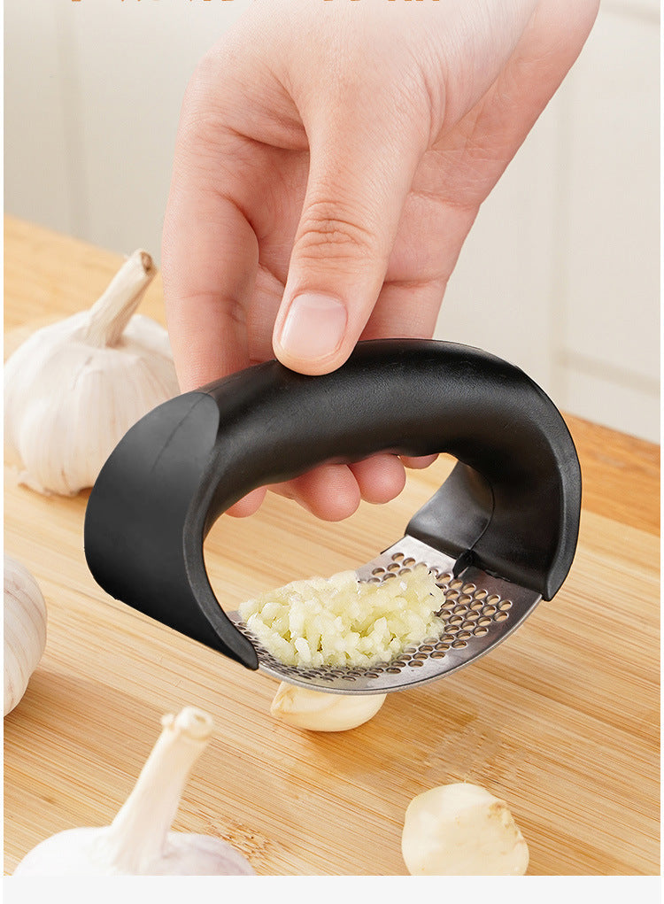 Stainless Steel Garlic Press Crusher - Manual