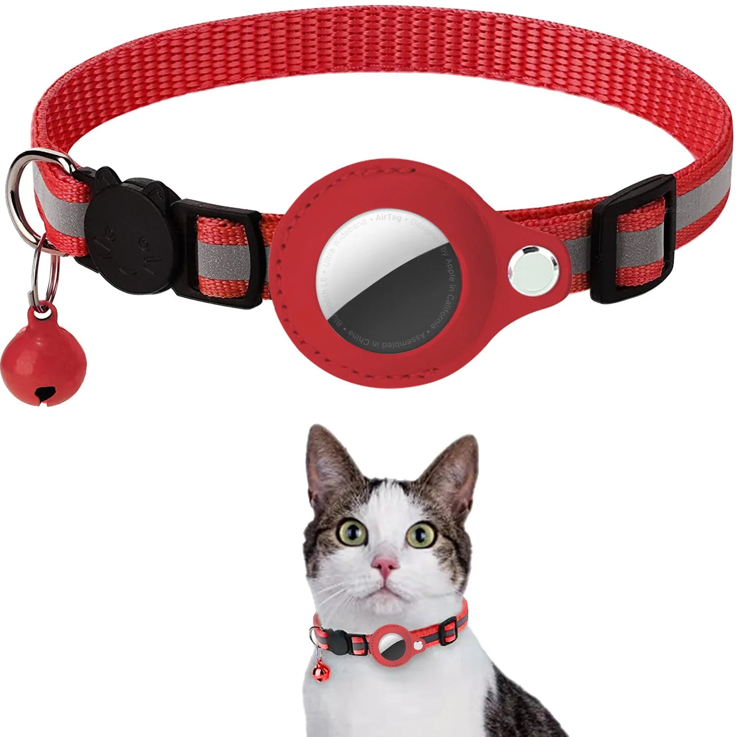Cat AirTag Holder Collar β Adjustable, Breakaway Design