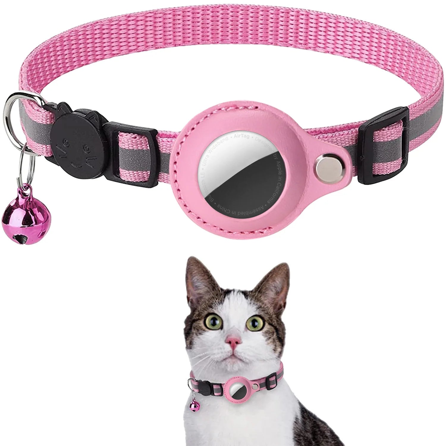 Cat AirTag Holder Collar β Adjustable, Breakaway Design