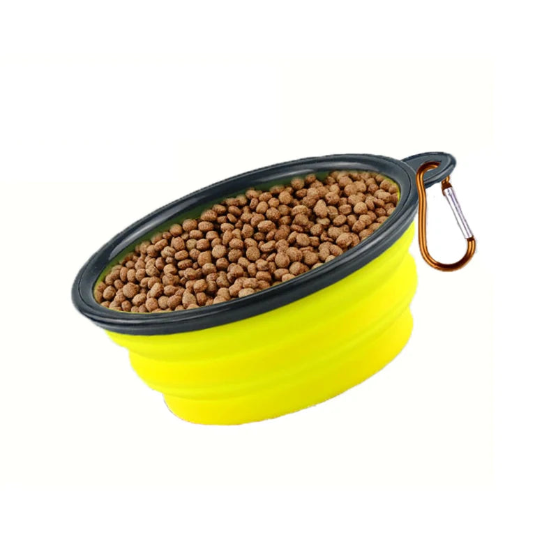 350ml Folding Pet Bowl – Portable Travel Dog & Cat Bowl with Keychain
