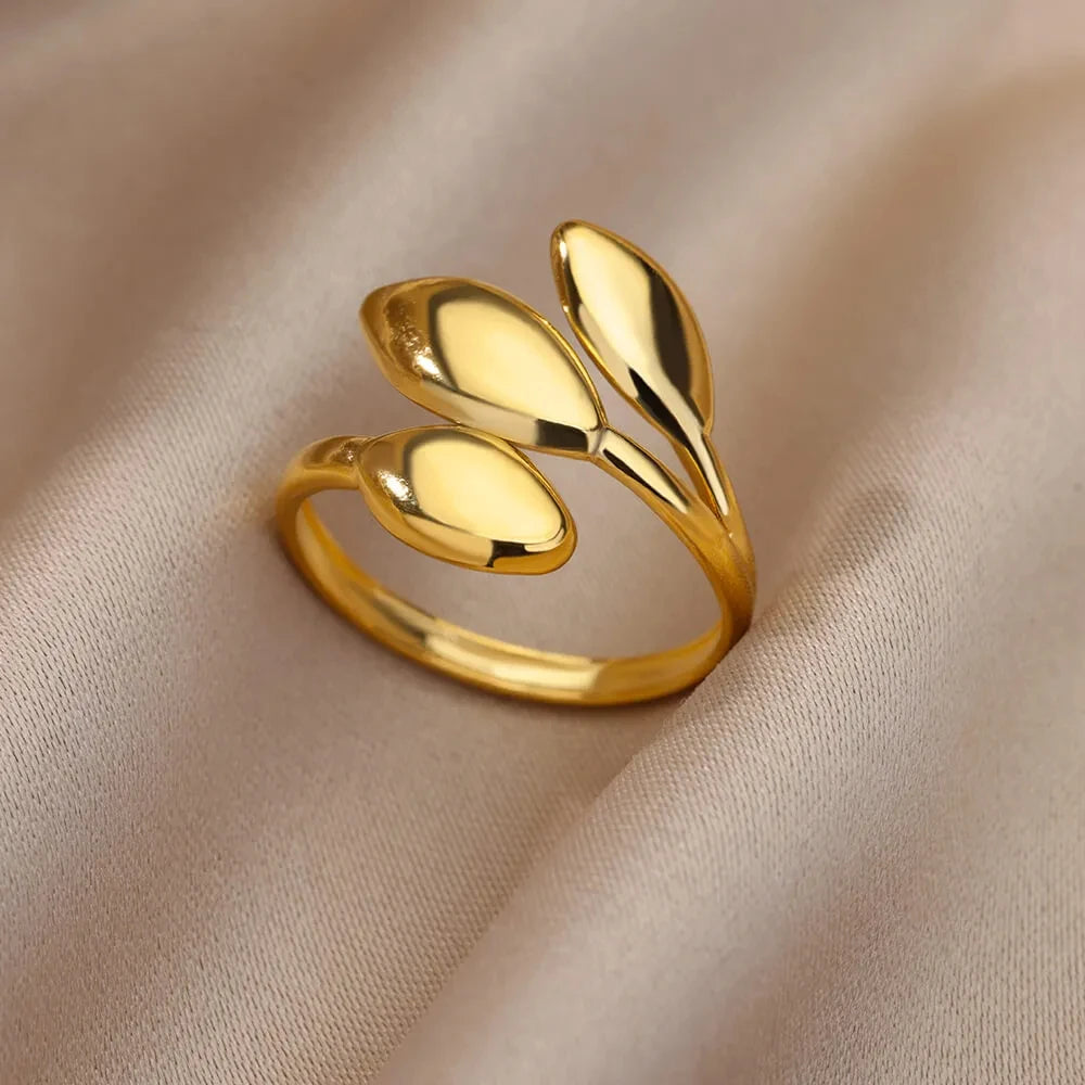 Luxury 316L Stainless Steel Gold Color Ring