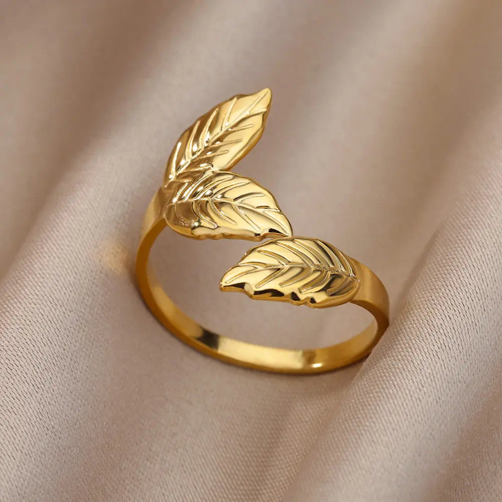 Luxury 316L Stainless Steel Gold Color Ring