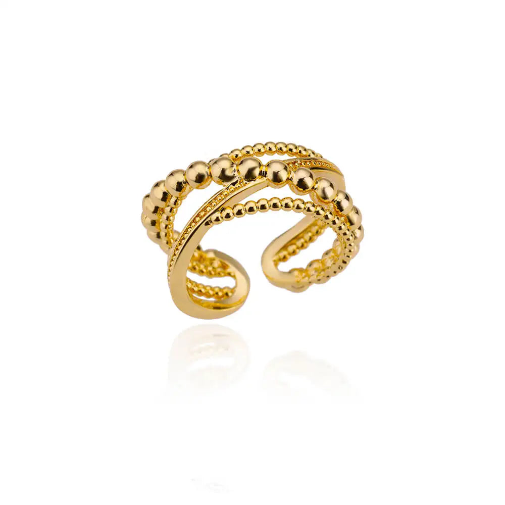 Luxury 316L Stainless Steel Gold Color Ring