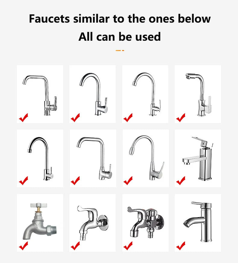 360° Rotating Faucet Head – Pressurized Anti-Splash Foam Sprayer for Kitchen