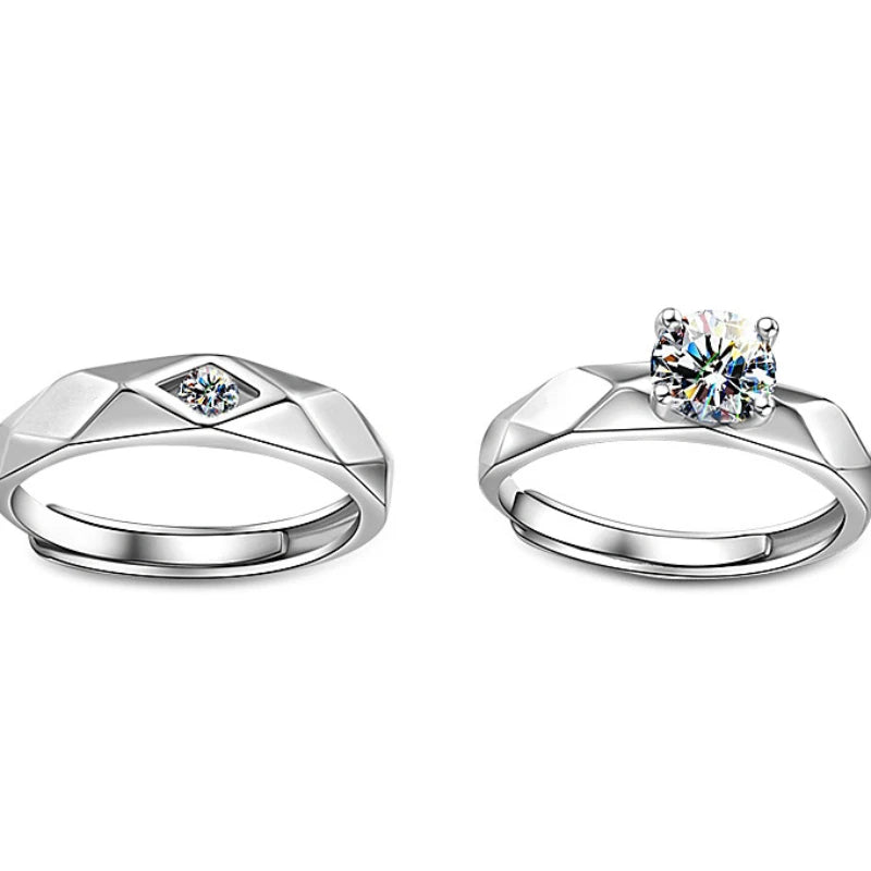 Adjustable Sun Moon Couple Rings
