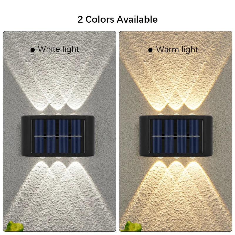6 LED Solar Wall Lights