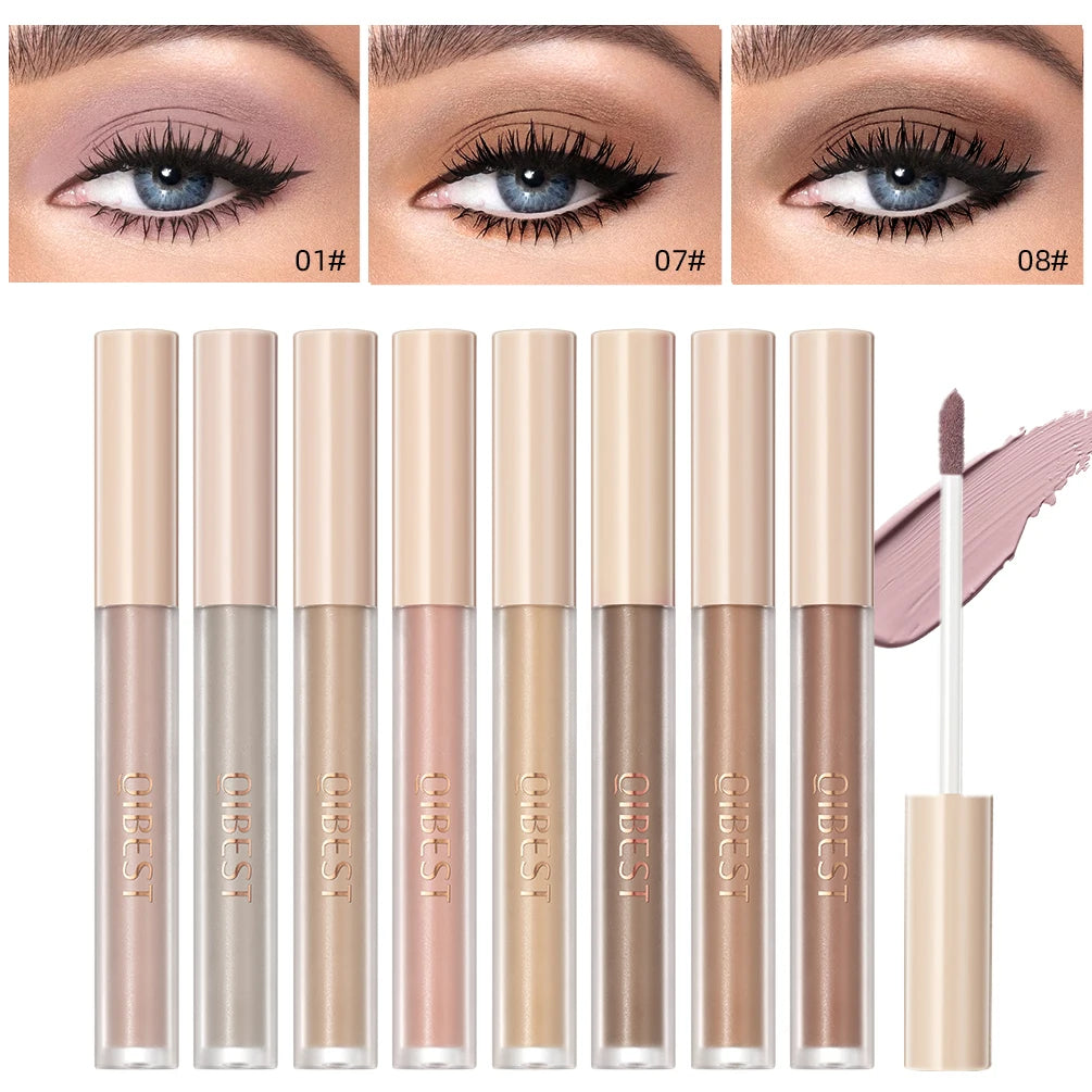QIBEST 8-Color Matte Liquid Eyeshadow Stick