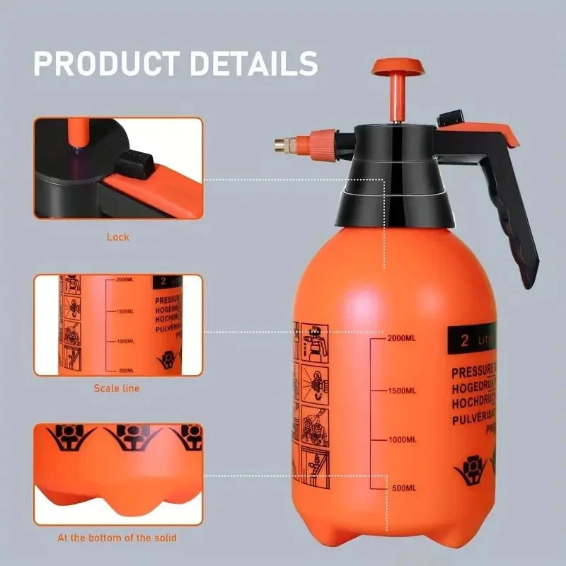 Hand Press Water Sprayer - 2L Garden Watering