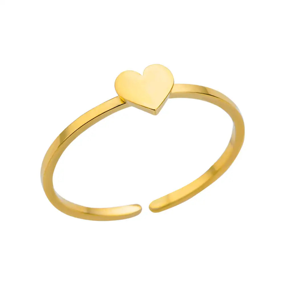 Luxury 316L Stainless Steel Gold Color Ring
