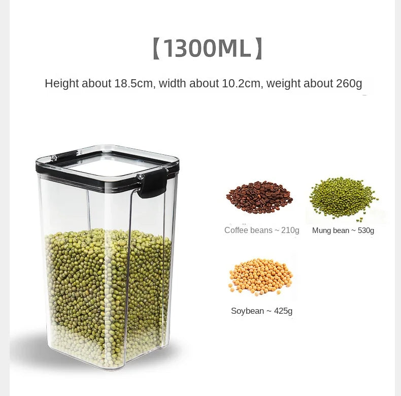 Plastic Sealed Jars Set