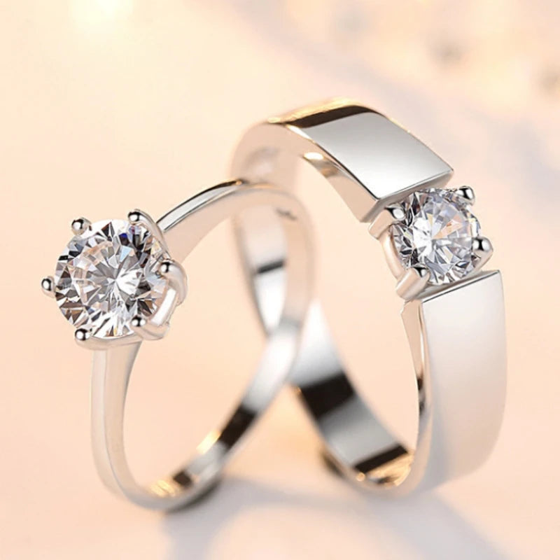 Adjustable Sun Moon Couple Rings