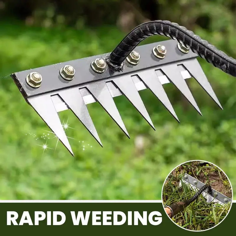 Iron Gardening Rake – 5/6/7/8 Teeth Weeding & Soil Loosening Farm Tool