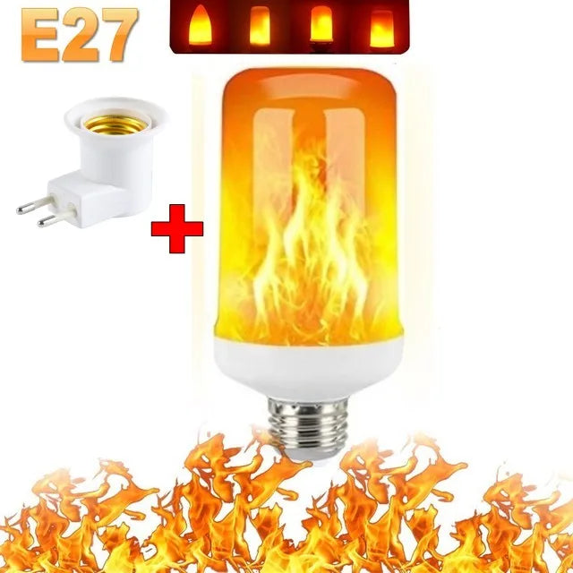 B22/E27 LED Flame Light Bulb – 4 Modes Fire Effect