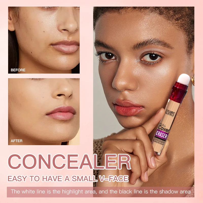 USHAS 12 Color Liquid Concealer - Moisturizing, Long-Lasting, and Lightweight