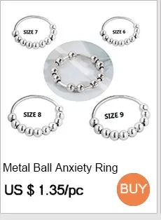 Rose Gold Stainless Steel Anxiety Spinner Ring