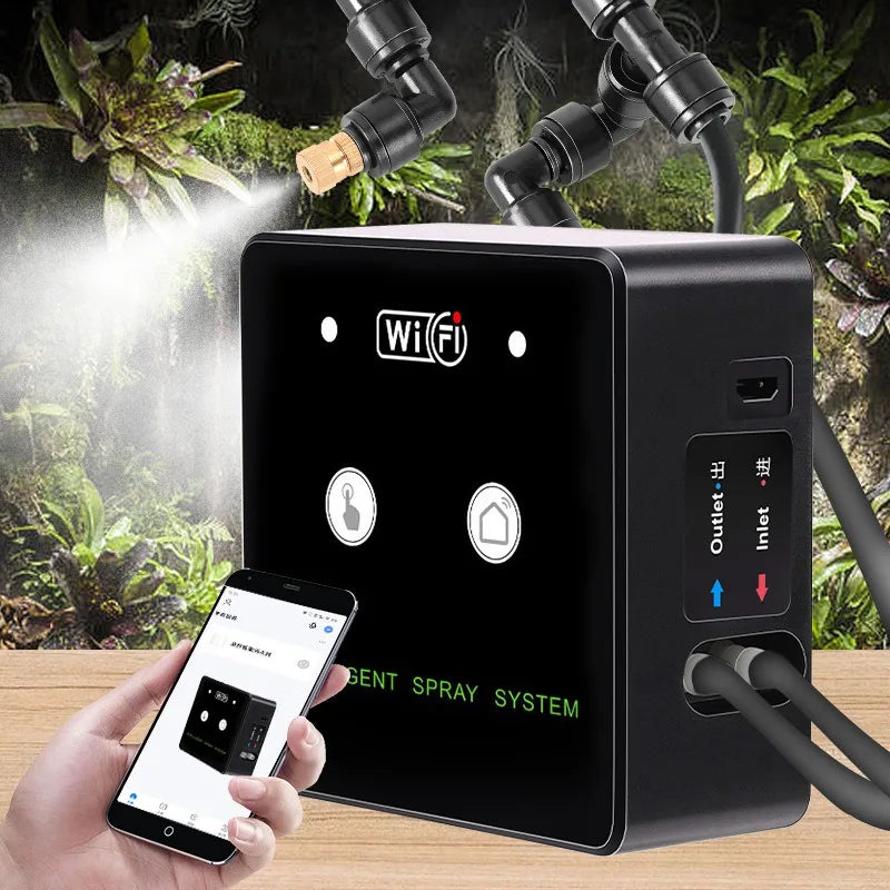WiFi-Controlled Rainforest Sprayer – Automatic Mist System