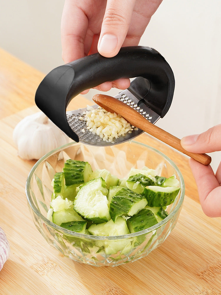 Stainless Steel Garlic Press Crusher - Manual