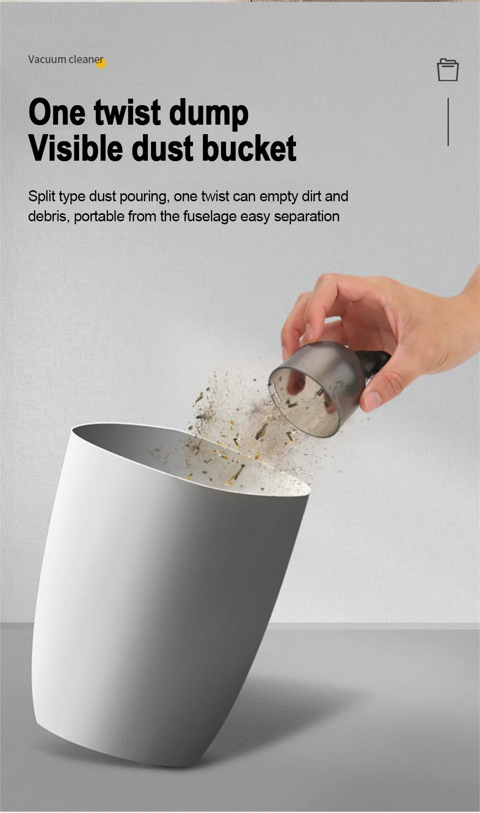 Portable Wireless Vacuum Cleaner – Handheld Desktop & Home Cleaner