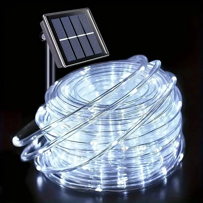 7M/12M Outdoor Solar LED Rope Light – Waterproof String Lights