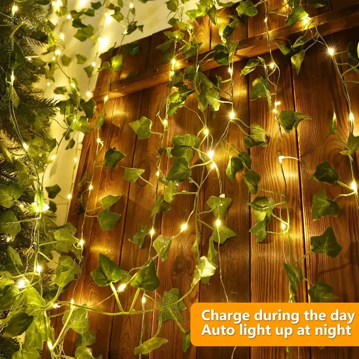 12M 100 LED Solar Ivy String Lights