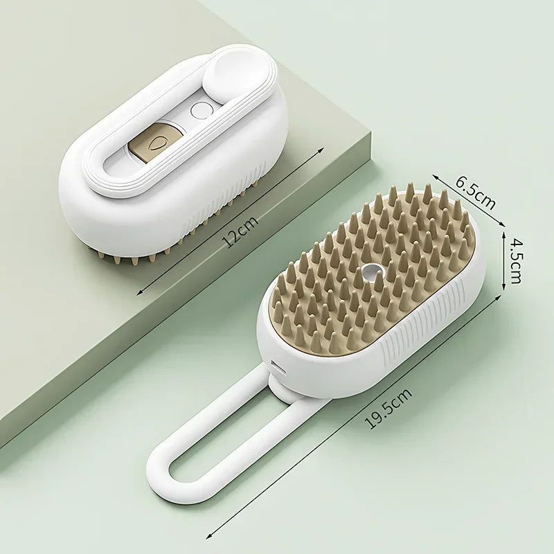 Electric Pet Massage Comb – One-Touch Spray Grooming Brush