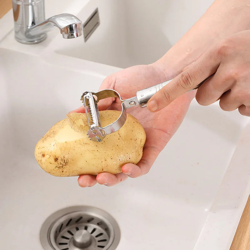 Stainless Steel Julienne Peeler – Vegetable & Fruit Grater Slicer Tool