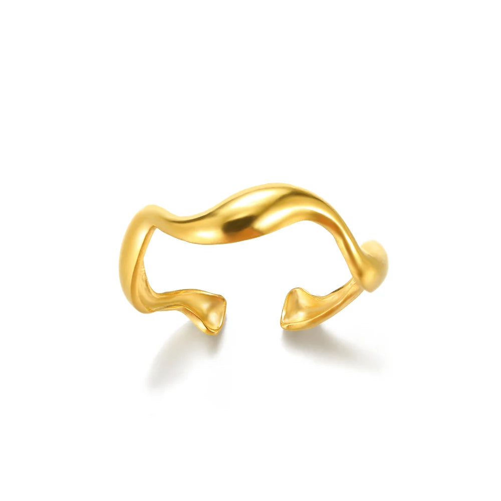 Luxury 316L Stainless Steel Gold Color Ring