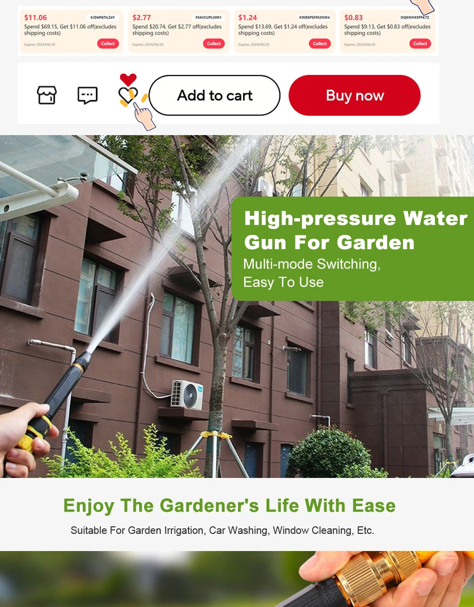 High-Pressure Garden Water Spray Gun