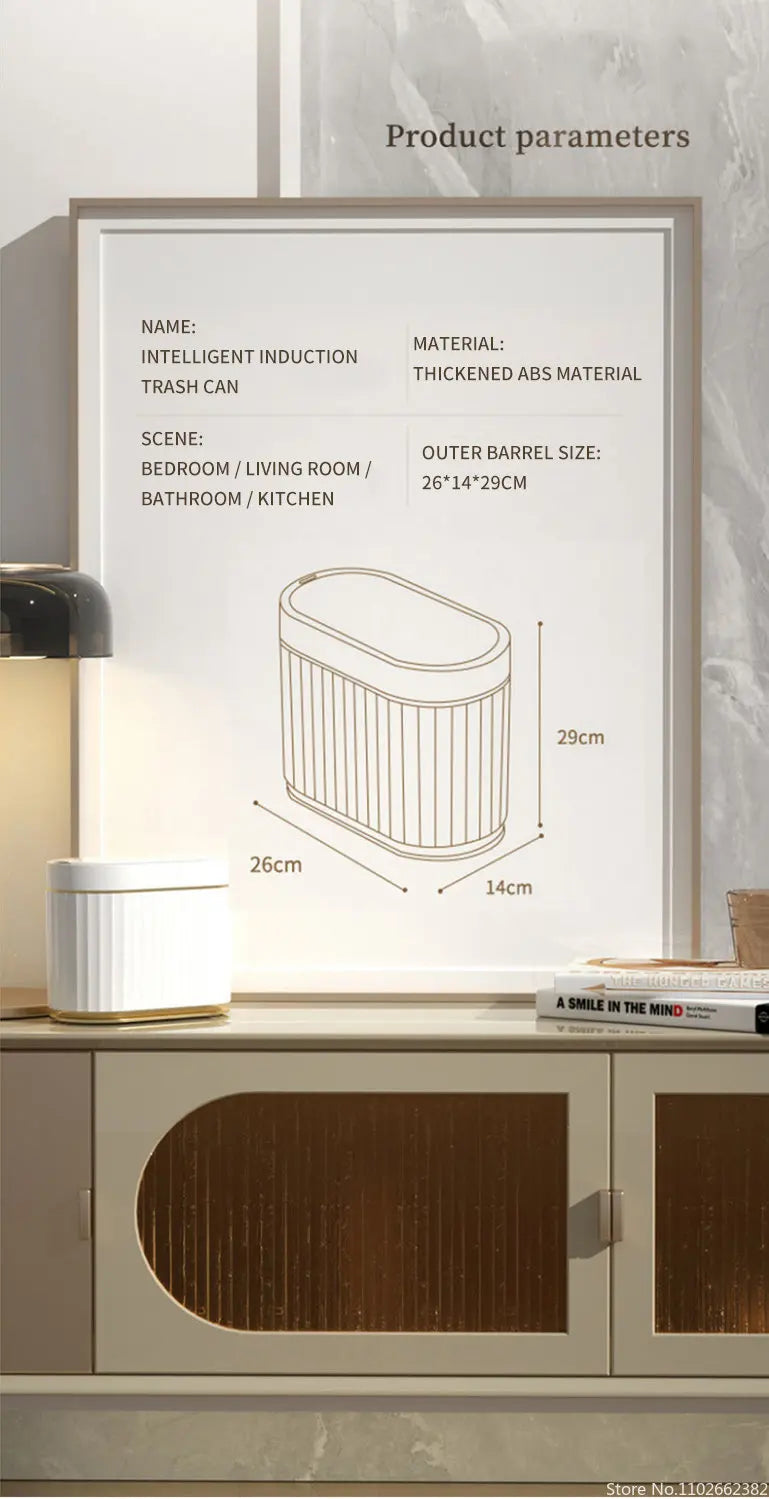 5L/7L/9L Smart Sensor Trash Can – Automatic Garbage Bin for Kitchen & Bathroom