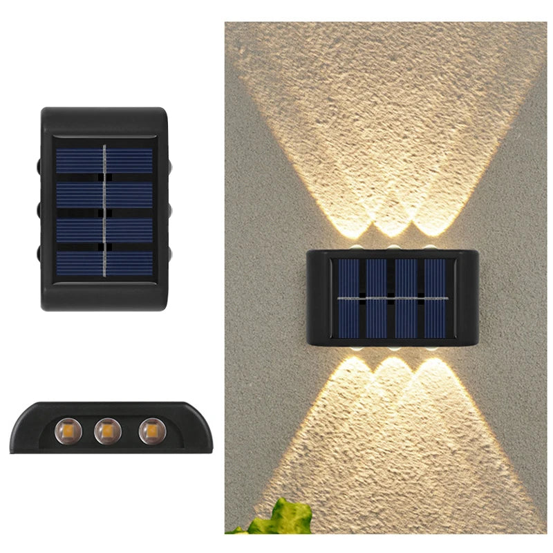 6 LED Solar Wall Lights