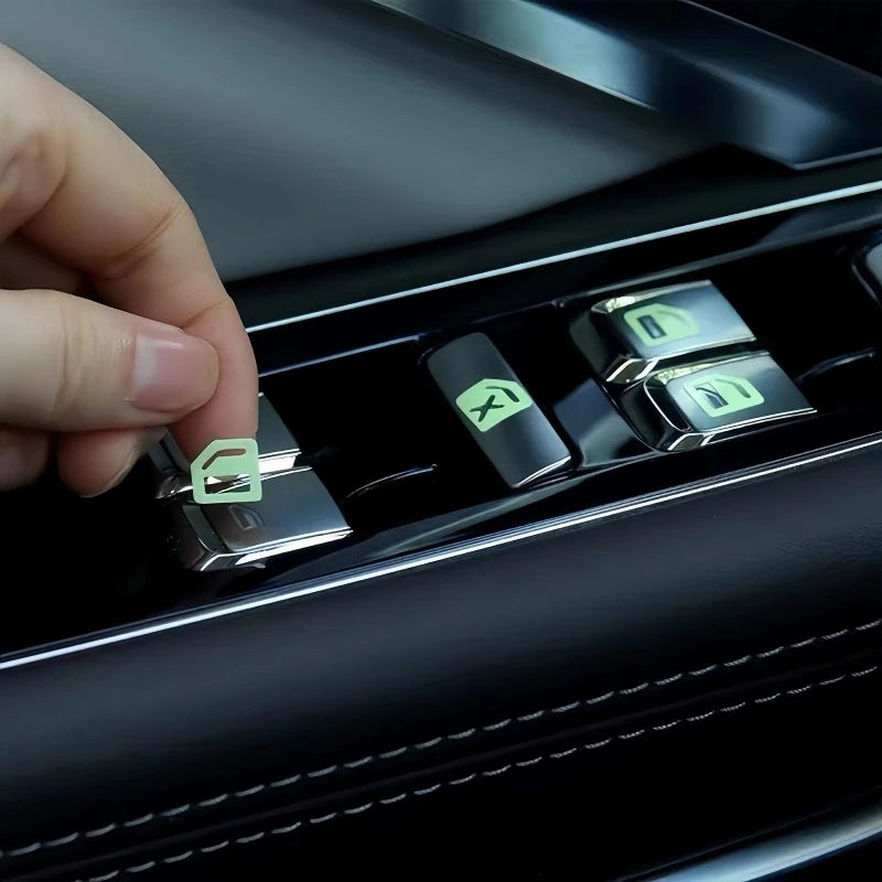 18Pcs/set Car Function Button Fluorescent Stickers