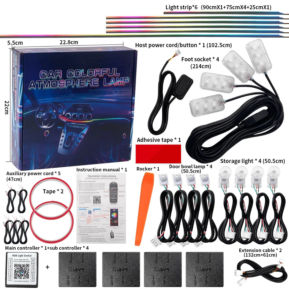 18-in-1 Dual Zone Car Ambient Light Kit