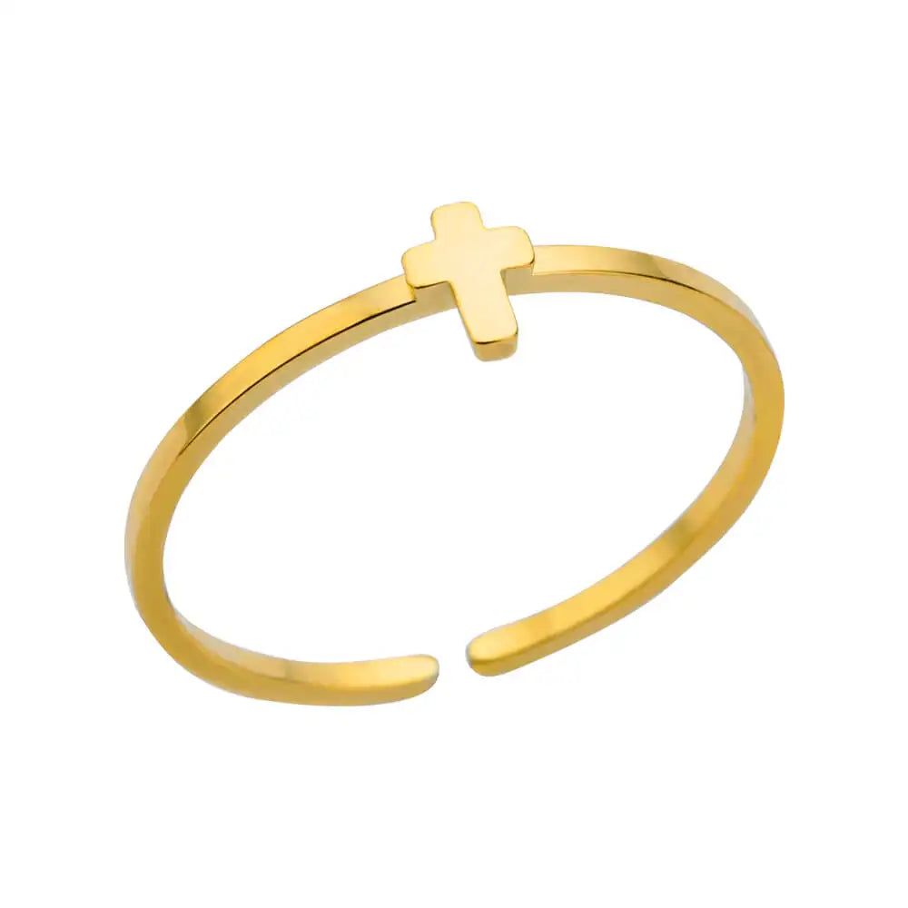 Luxury 316L Stainless Steel Gold Color Ring