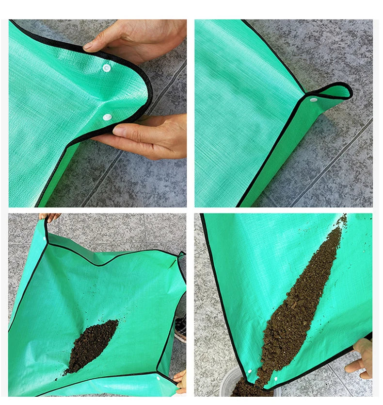 Waterproof Foldable Plant Pot Mat with Gloves