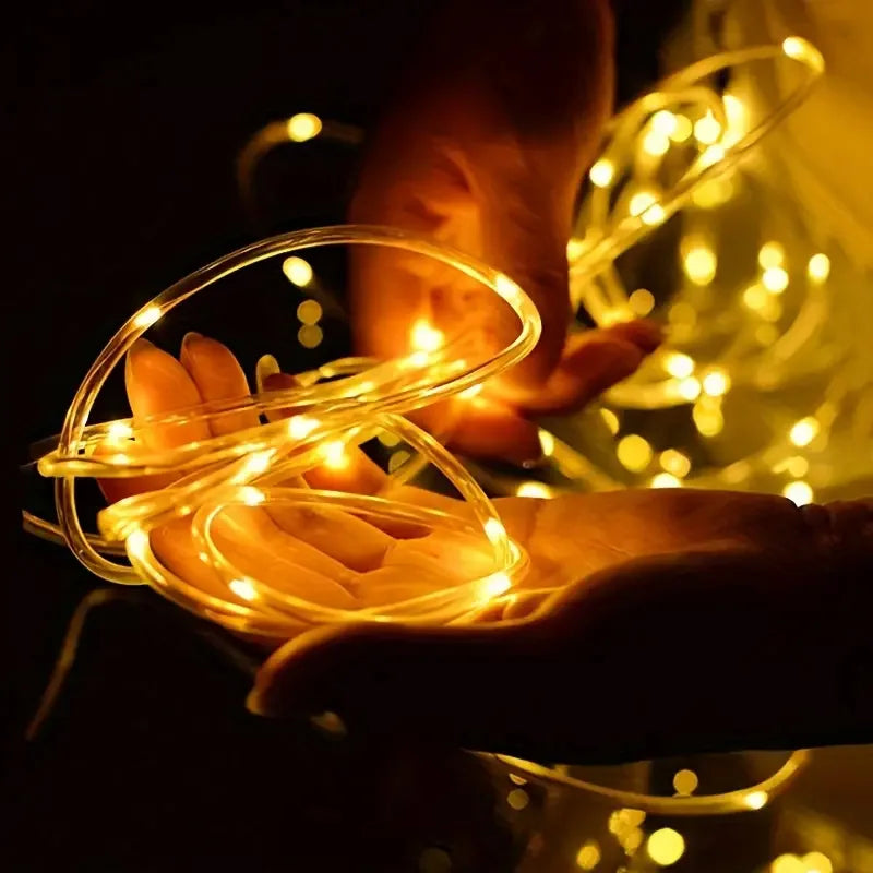 7M/12M Outdoor Solar LED Rope Light – Waterproof String Lights
