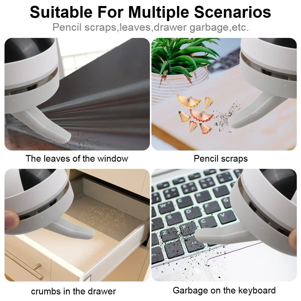 Mini Desk Dust Vacuum – USB Charging Sweeper