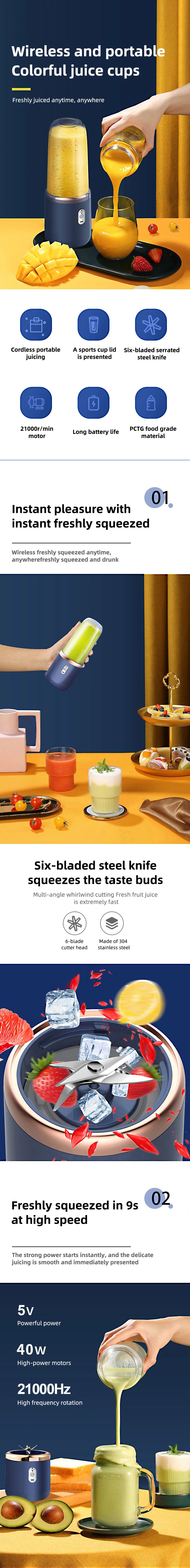 Portable 400ml Juicer Blender