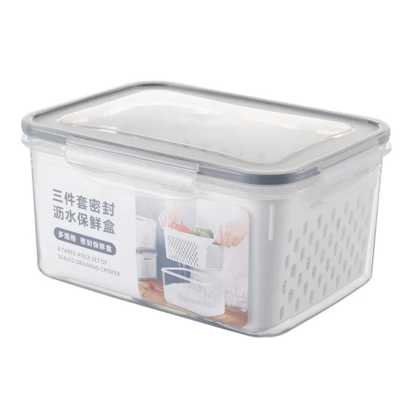 Fruit Storage Containers – Airtight, Dishwasher Safe with Removable Colander